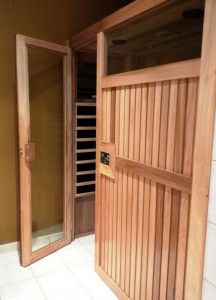 Our Custom-Built, Blackstone, Canadian cedarwood infrared sauna.
